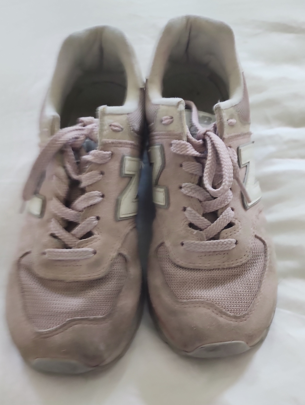 New Balance Women's Light Pink Lace-Up Sneakers